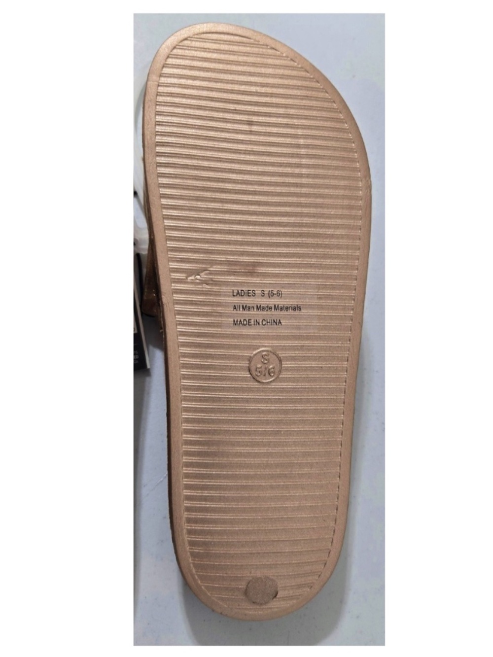 New West Loop Sandals Womens Small 5 6 Gold Slides Shoes NWT - Picture 9 of 13